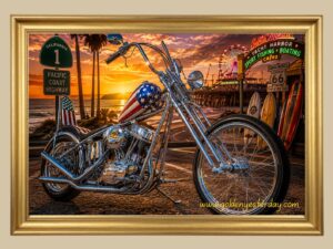 Stars & Stripes Chopper — Santa Monica Pier