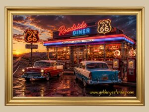 '56 Chevrolet Bel Airs at the Roadside Diner