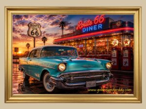 Pink '59 Cadillac Eldorado — Route 66 Diner