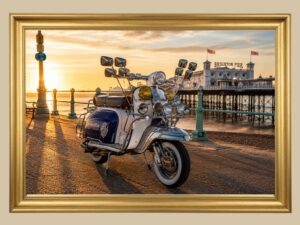 Lambretta at Dawn - Brighton Pier (VBP)