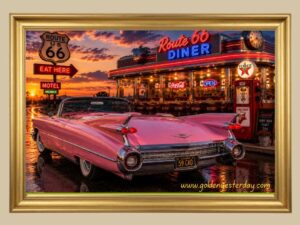 '59 Cadillac Eldorado — Route 66 Diner print