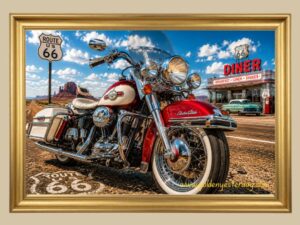 Harley-Davidson Electra Glide — Monument Valley, Route 66 print
