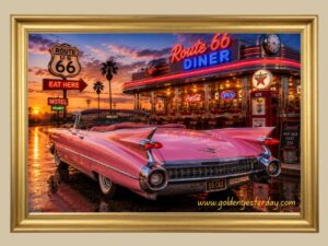 '57 Chevrolet Bel Air — Route 66 Diner print